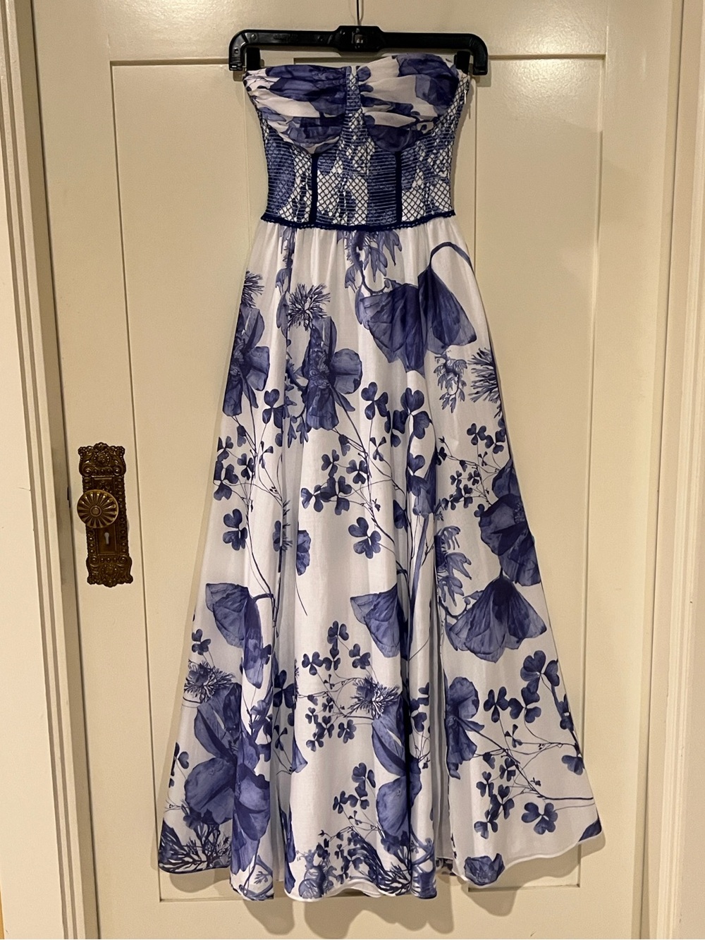 CHARO RUIZ Stunning Kolay Strapless Smocked Floral Maxi Dress Ibiza 1989 Small - Picture 6 of 15
